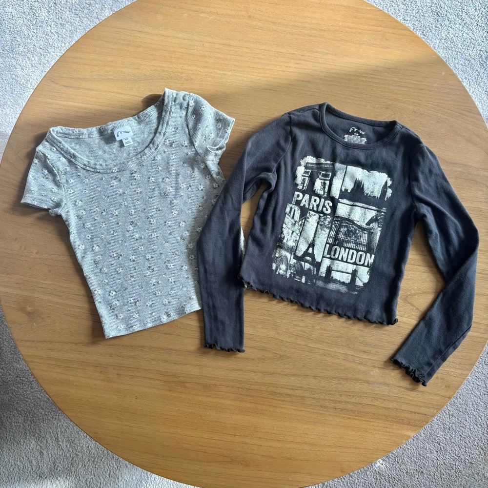 Art Class Girl’s Graphic Long Sleeve and Floral Short Sleeve